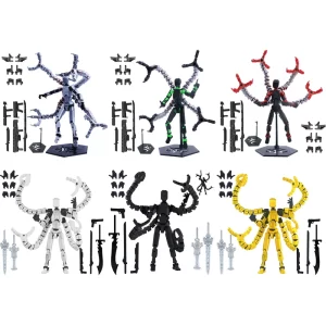 5.2in T13 Action Figure Assembly Completed 3D Printed Multi-Jointed Movable Titan 13 Lucky Dummy Nova Robot Action Figure Gifts 1