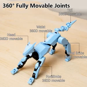 3D Multi-Jointed Movable Shapeshift Robot Joint Dog Creative Printed Mannequin Dummy Action Model Doll Toys for Children's Gifts 6