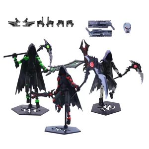 T13 Action Figure Set Dummy 13 Death Skeleton Movable Robot,Death Action Figure With Cape Lucky 13 Collectible Action Figure Art 2